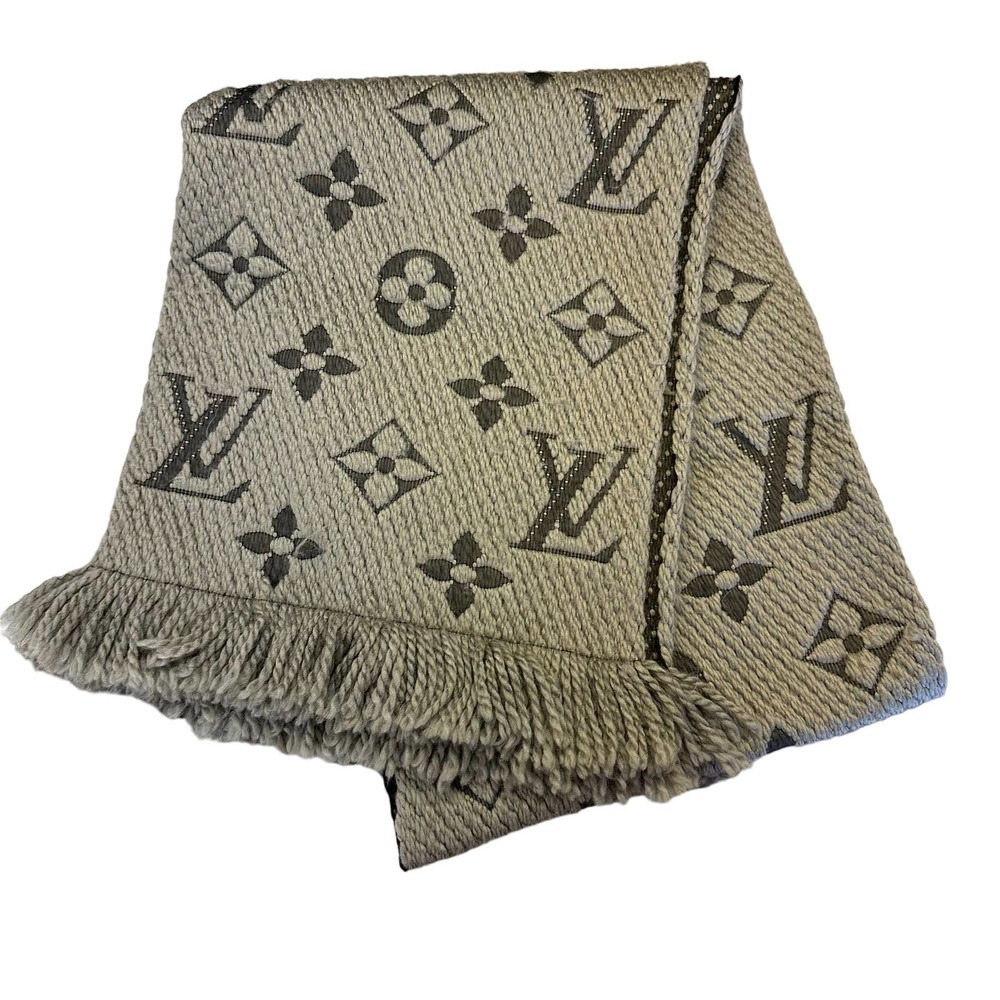 LOUIS VUITTON LOGOMANIA WOOL SCARF Womens